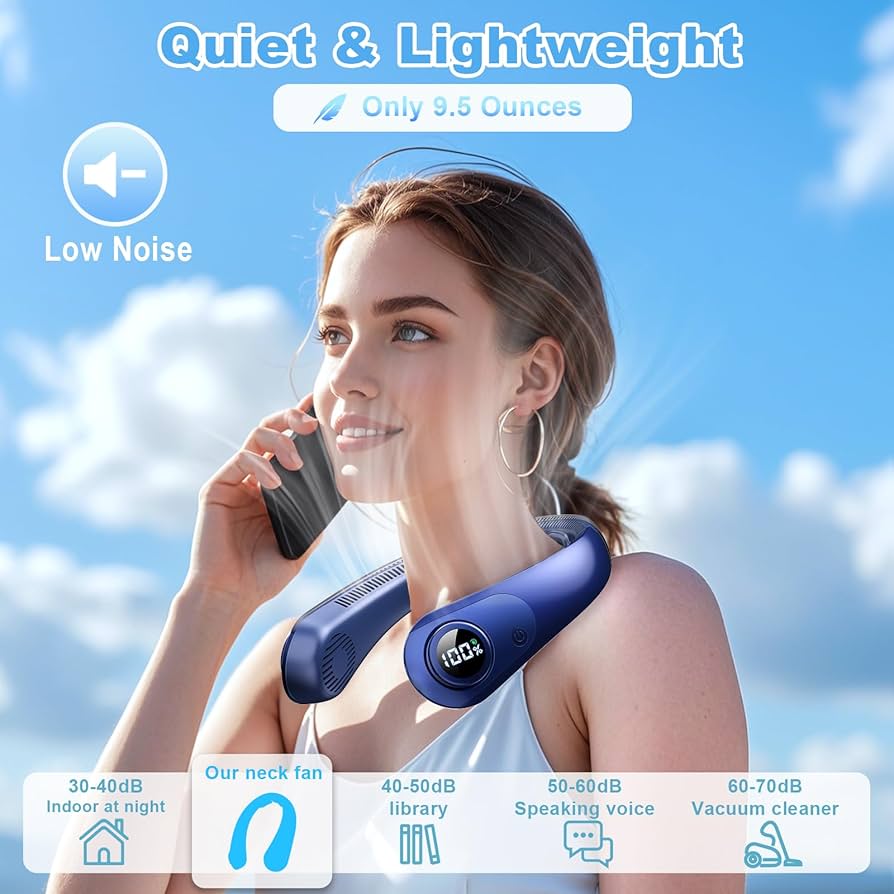 Amazon.com: Portable Neck Fan that Blow Cold Air, LED